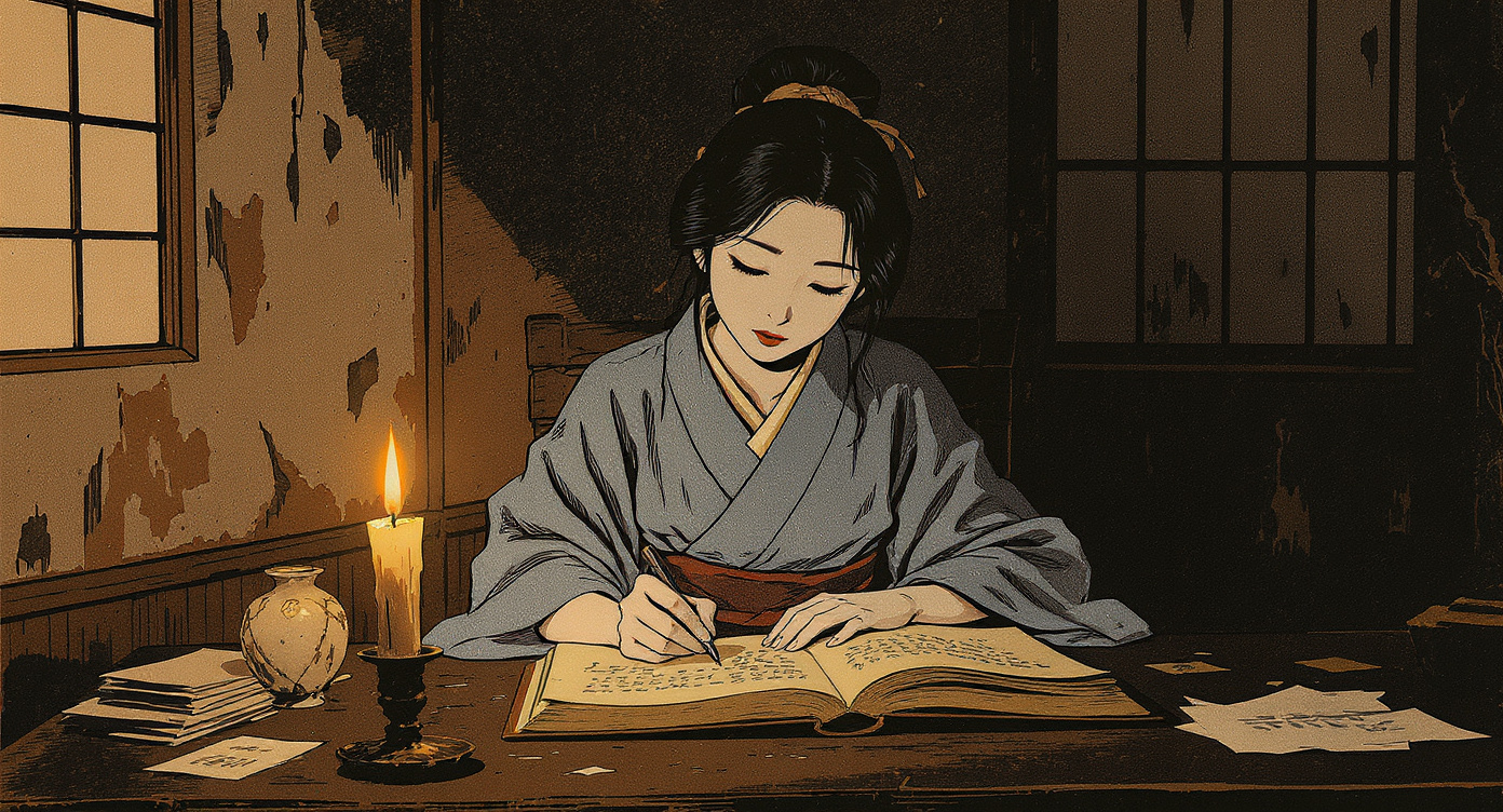 daughter writing secret ritual