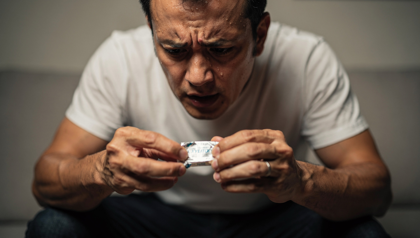 man worried about xylitol