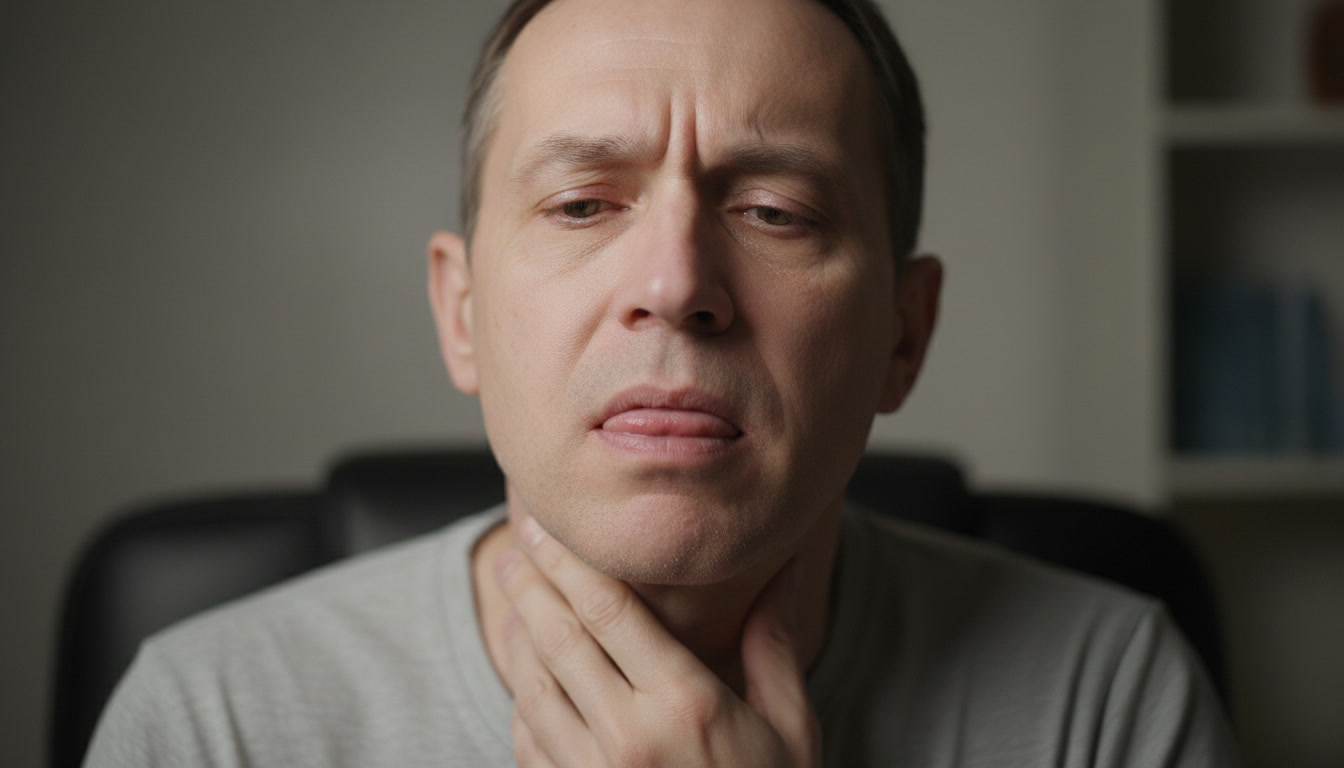 man with tonsil stones