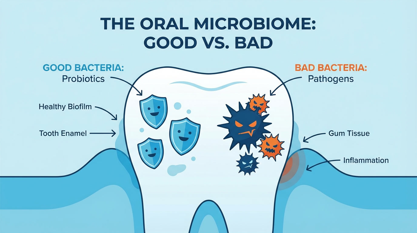 good vs bad oral bacteria